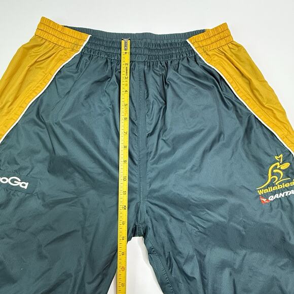 KooGa Australia Wallabies Rugby Track Pants Mens Large Qantas Green/Yellow RARE! - Picture 4 of 15